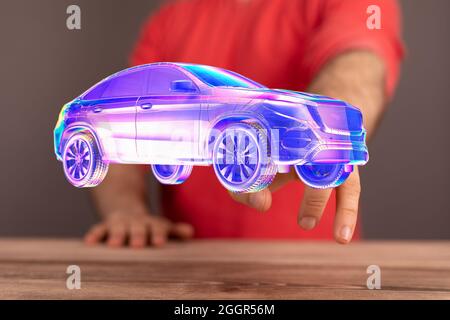 Autonomous online car-sharing service controlled Stock Photo