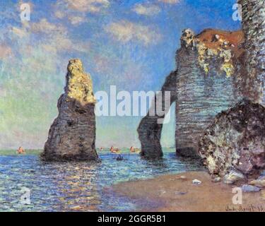 The Rocky Cliffs of Etretat - Claude Monet - 1885 Stock Photo