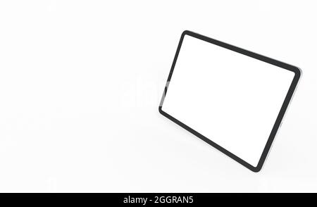 Tablet, isolated on 3d background white iPad tablet pc Stock Photo