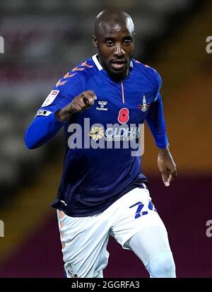 File photo dated 10-11-2020 of Oldham’'s Dylan Bahamboula during the Papa John's Trophy Group F match at the Utilita Energy Stadium, Bradford. Issue date: Thursday September 2, 2021. Stock Photo