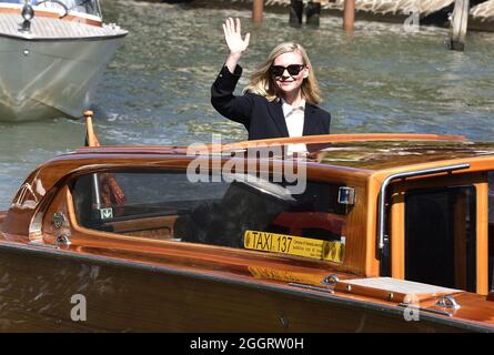 Venice, Italy. 02nd Sep, 2021. Kirsten Dunst arrives at the 78th Venice International Film Festival on Thursday, September 2, 2021 in Venice, Italy. Photo by Rocco Spaziani/UPI Credit: UPI/Alamy Live News Stock Photo