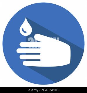 Icon Vector of Wash - Long Shadow Style - Simple illustration, Editable stroke, Design template vector, Good for prints, posters, advertisements, anno Stock Vector