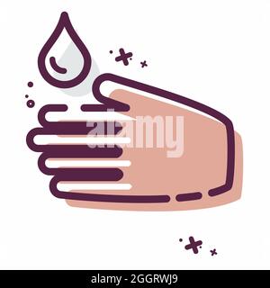 Icon Vector of Wash - MBE Style - Simple illustration, Editable stroke, Design template vector, Good for prints, posters, advertisements, announcement Stock Vector