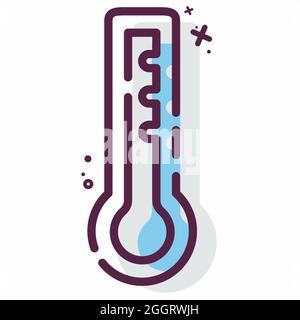 Icon Vector of Temperature - MBE Style - Simple illustration, Editable stroke, Design template vector, Good for prints, posters, advertisements, annou Stock Vector