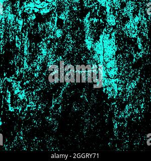 Grunge turquoise urban background. Distress texture of spots, stains, ink, dots, scratches. Vintage damaged  backdrop. Dirty artistic design element Stock Vector