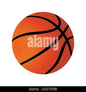 Basket ball vector isolated on white. Realistic ball. Stock Vector