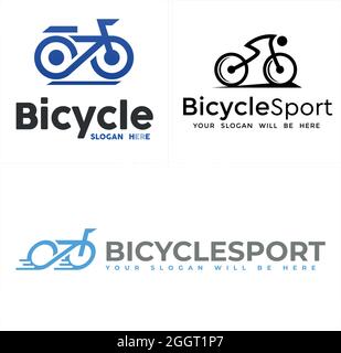 Bicycle sport logo design Stock Vector
