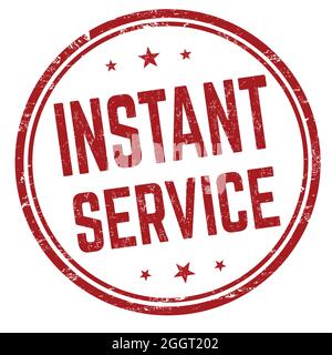 Instant service grunge rubber stamp on white background, vector illustration Stock Vector