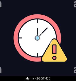 Do not use for long time RGB color manual label icon for dark theme Stock Vector