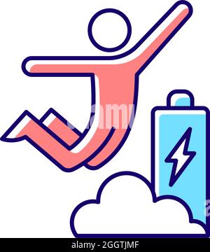 Increased energy RGB color icon Stock Vector