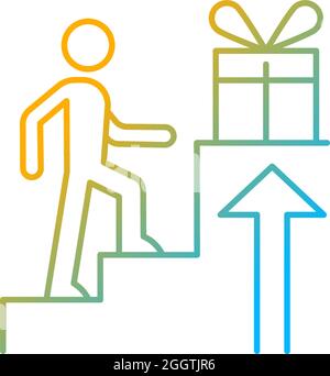 Reward based motivation gradient linear vector icon Stock Vector