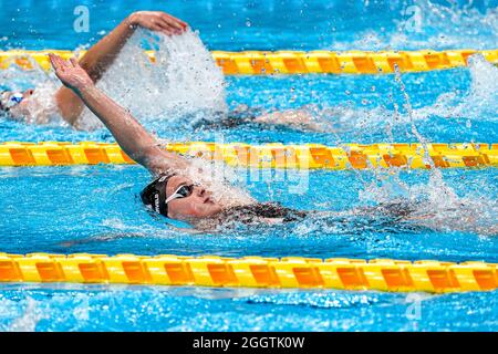 TOKYO, JAPAN - SEPTEMBER 3: Chantalle Zijderveld of the Netherlands competing on Women's 200m Individual Medley - SM10 during the Tokyo 2020 Paralympic Games at Tokyo Aquatics Centre on September 3, 2021 in Tokyo, Japan (Photo by Ilse Schaffers/Orange Pictures) NOCNSF Stock Photo
