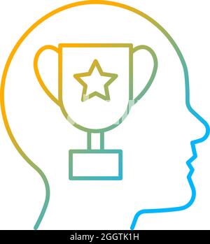Achievement motivation gradient linear vector icon Stock Vector