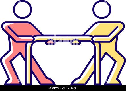 Competition RGB color icon Stock Vector