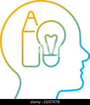 Creative motivation gradient linear vector icon Stock Vector