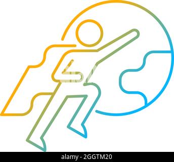 Attitude motivation gradient linear vector icon Stock Vector