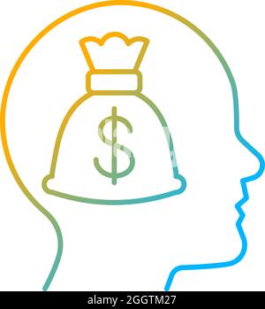 Money reward gradient linear vector icon Stock Vector
