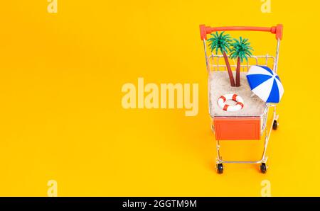 Sand with summer accessories isolated on white background Stock Photo ...