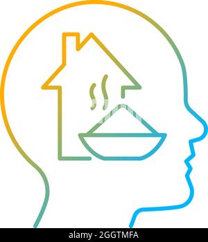 Physiological motivation gradient linear vector icon Stock Vector