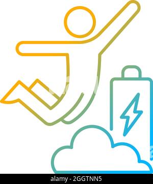 Increased energy gradient linear vector icon Stock Vector