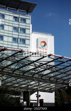 Berlin, Germany. 02nd Sep, 2021. Total gas station in the Prenzlauer Berg district. Credit: Carsten Koall/dpa/Alamy Live News Stock Photo