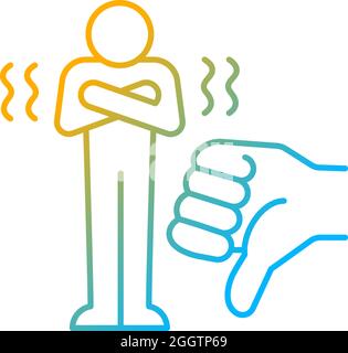 Criticism gradient linear vector icon Stock Vector