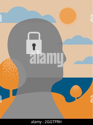 The mental isolation Stock Vector