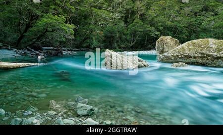 Route Burn River Routeburn Track Humboldt Mountains Mount Aspiring NP ...