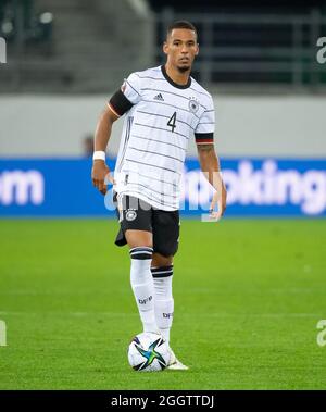 St. Gallen, Switzerland. 02nd Sep, 2021. Football: World Cup Qualification Europe, Liechtenstein - Germany, Group Stage, Group J, Matchday 4 at Kybunpark. Thilo Kehrer of Germany plays the ball. Credit: Sven Hoppe/dpa/Alamy Live News Stock Photo