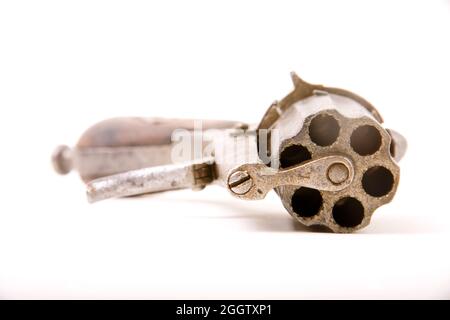 19th century Lefaucheux revolver Stock Photo