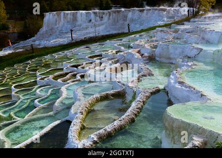 Thermal water in Egerszalok is colorful spa Stock Photo