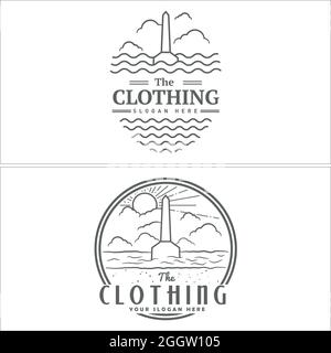 Business industry clothing T-shirts beach logo design  Stock Vector