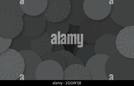 Abstract background with circles. Applicable for wall poster, poster, user interface, cover, banner, social networks. Abstract dotted vector Stock Vector