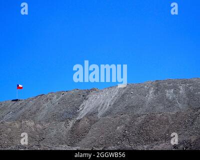 Chilean flag at Calama Stock Photo