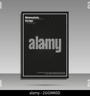 Minimalist design. Black and white. Brochure, cover, banner flyer The concept Stock Vector
