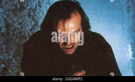 THE SHINING 1980 Warner Bros horror film with Jack Nicholson as Jack Torrance Stock Photo