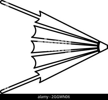 Air blower fire bellow forge contour outline icon black color vector illustration flat style simple image Stock Vector