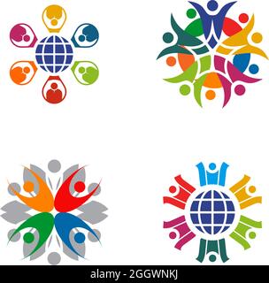 Community, adoption, care, teamwork logo design vector Stock Vector