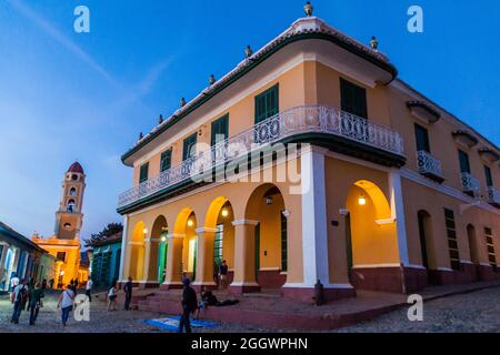 TRINIDAD, CUBA - FEB 8, 2016: View of Museo Romantico in the center of Trinidad, Cuba. Stock Photo