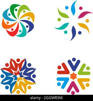 Community, adoption, care, teamwork logo design vector Stock Vector