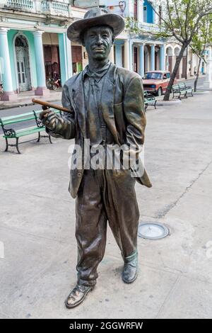 CIENFUEGOS, CUBA - FEBRUARY 11, 2016: Statue of Benny More in Cienfuegos Cuba Stock Photo