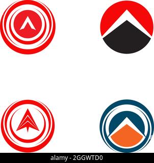 Arrow icon symbol logo design vector template Stock Vector