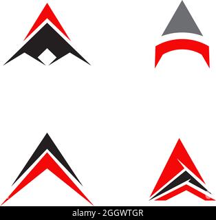 Arrow icon symbol logo design vector template Stock Vector
