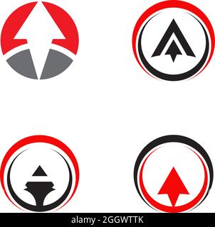 Arrow icon symbol logo design vector template Stock Vector