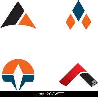 Arrow icon symbol logo design vector template Stock Vector