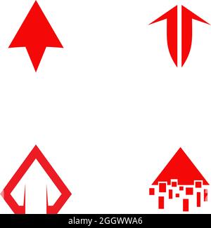 Arrow icon symbol logo design vector template Stock Vector