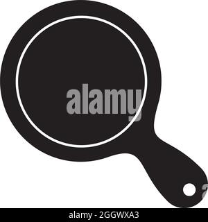 Black pizza peel silhouette logo design vector template Stock Vector