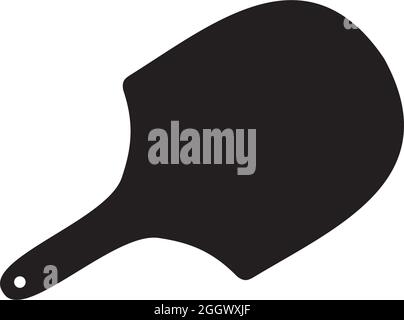 Black pizza peel silhouette logo design vector template Stock Vector
