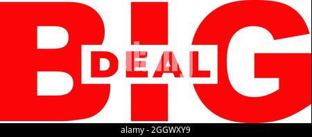 Big deal word text logo design vector template Stock Vector