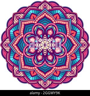 circle colorful pattern on white background Stock Vector